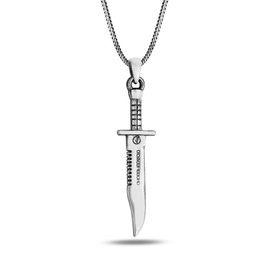 Silver Handmade Knife Necklace