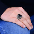 Anillo de ónix de plata esterlina para hombre Ónix negro hecho a mano
