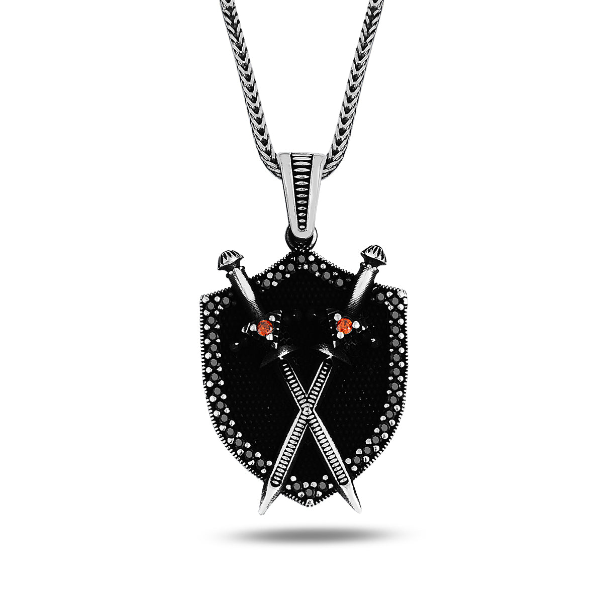 Silberne handgefertigte Schwertkette