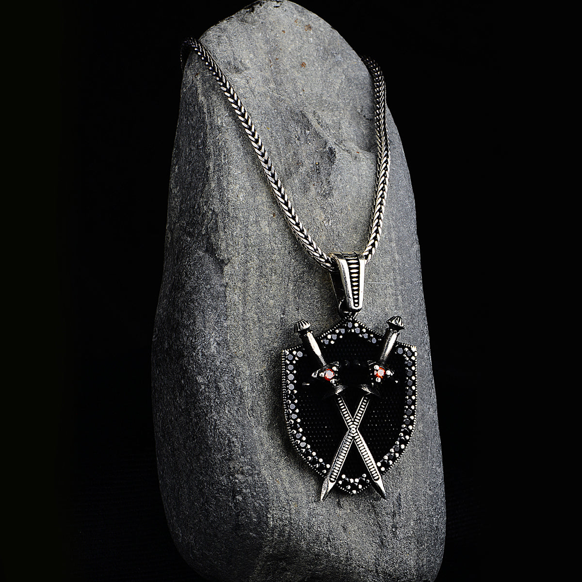 Silberne handgefertigte Schwertkette