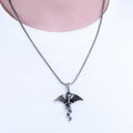 Men Handmade Sword Dragon Necklace