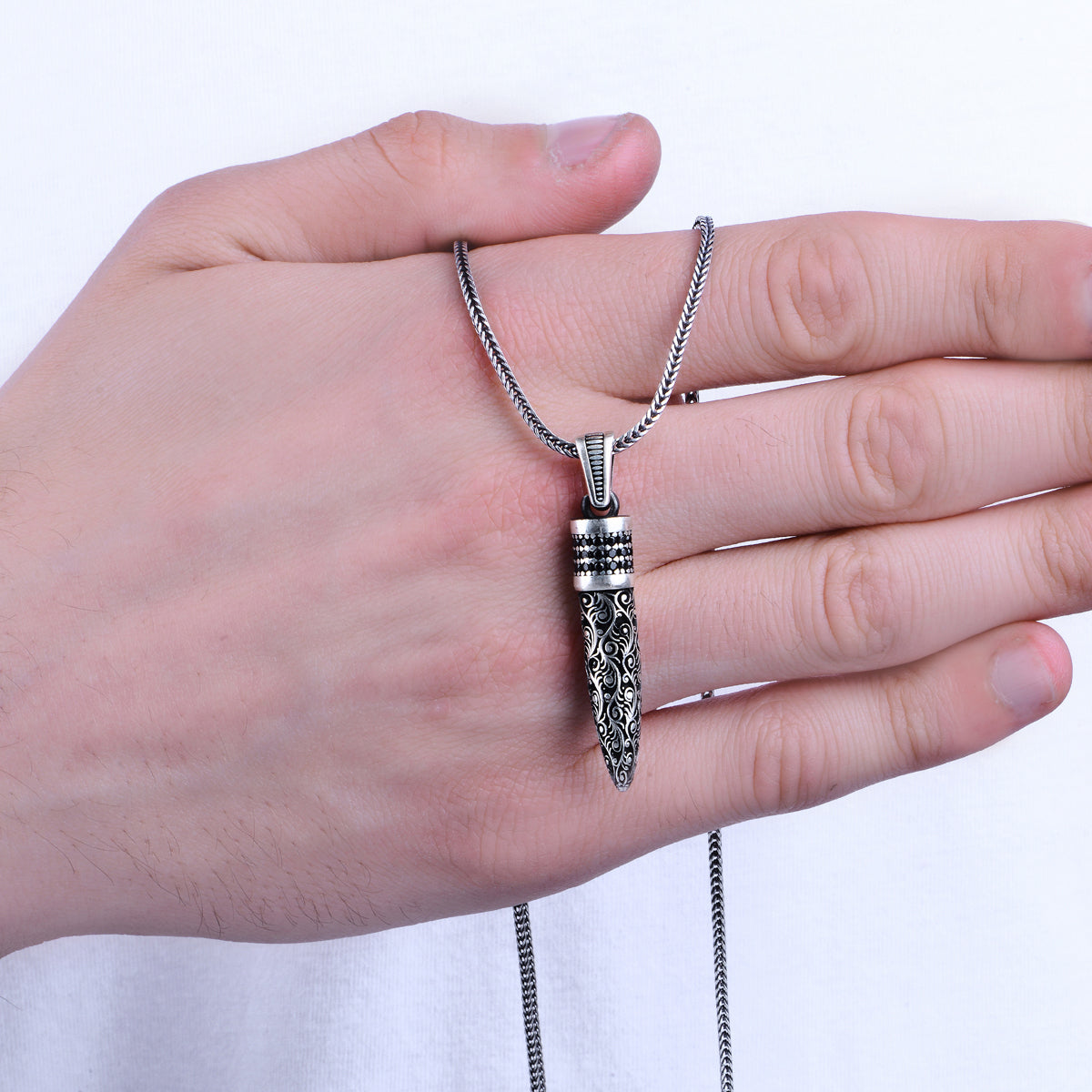 Silver Handmade Bullet Necklace
