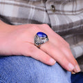 Silver Handmade Ottoman Style Lapis Lazuli Ring