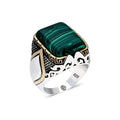 Silver Handmade Malachite Gemstone Ring