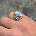 925 Natural Moonstone Ring , Authentic Moonstone Silver Ring, Men Handmade Engraved Ring, 925 Sterling Silver Ring , Gift For Him
