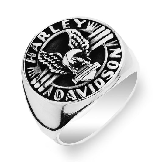 Silver Harley-Davidson Biker Ring