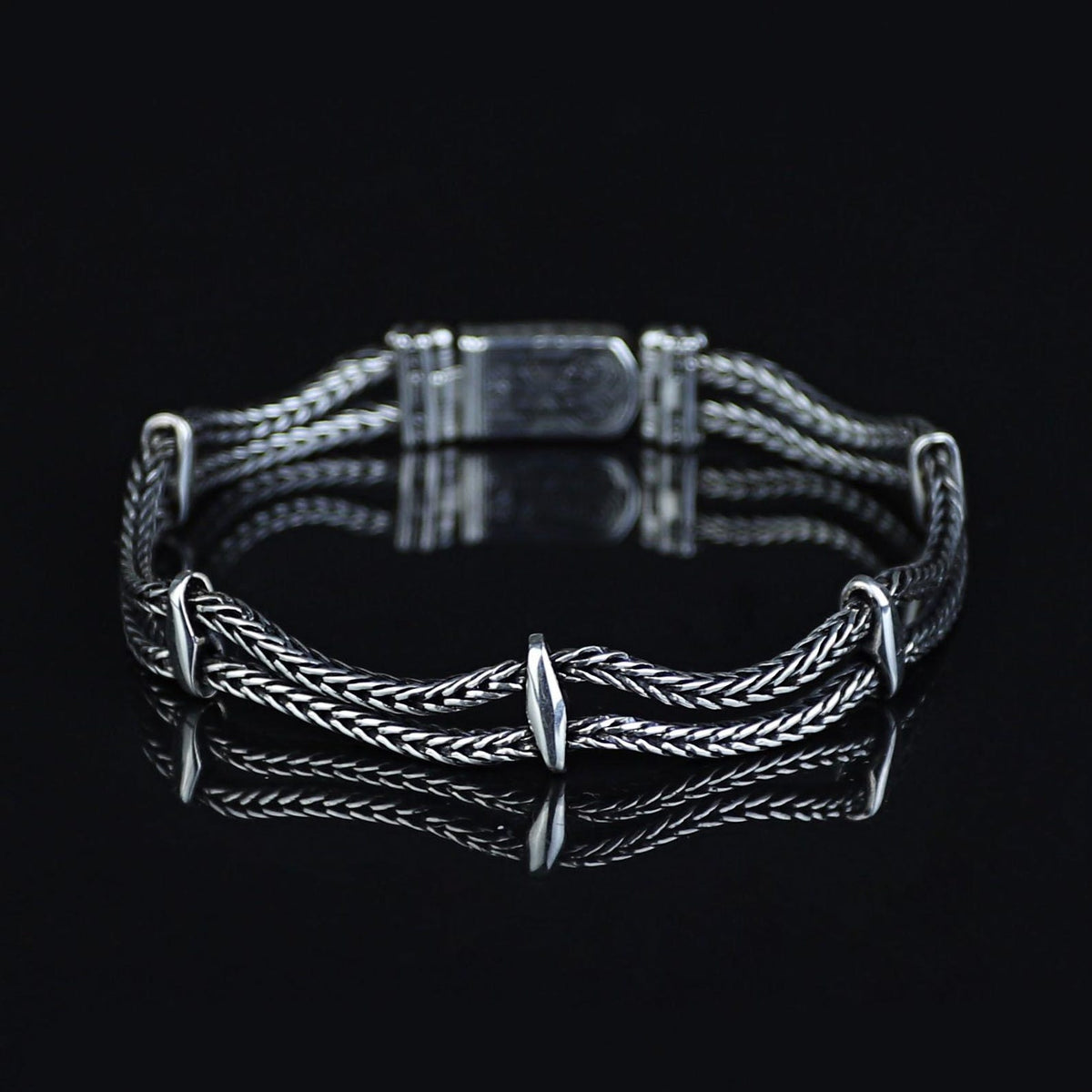 925 Sterling Silver Handmade Foxtail Chain Bracelet