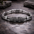 925 Silver Panther Head Chain Black Diamond Bracelet