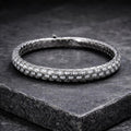 925 Sterling Silver Cz Stone Luxury Zircon Snake Bracelet