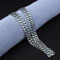 925 Sterling Silver 15MM Double Cuban Curb Chain Necklace