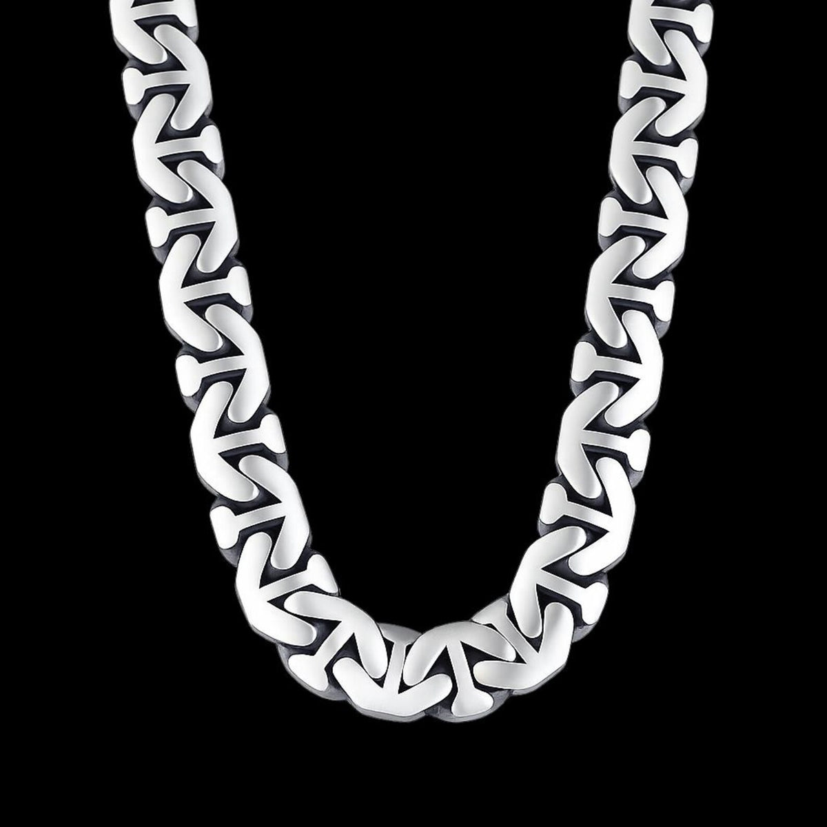 925 Solid Silver 16MM Heavy Anchor Chain Men Cuban Necklace