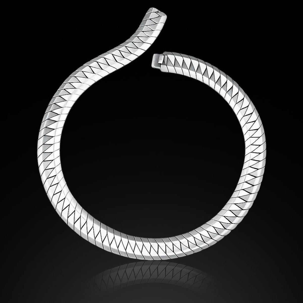 925 Solid Silver Men 18MM Heavy Chain Gourmet Necklace