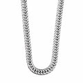 925 Solid Sterling Silver 7.5 MM Oxidized Curb Chain Necklace