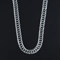 925 Silver Oxidized 9MM Curb Cuban Link Chain Necklace