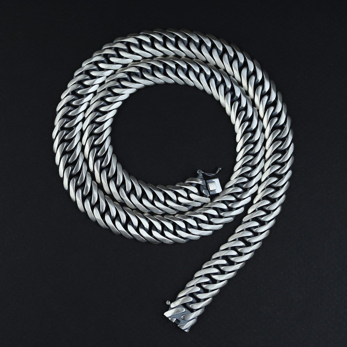Solid Silver Men 13MM Heavy Cuban Curb Link Chain Necklace