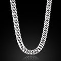 925 Silver Solid Heavy 17MM Curb Chain Oxidized Necklace