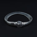 925 Sterling Silver 10MM Onyx Lion Chain Bracelet