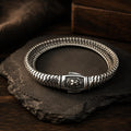 925 Sterling Silver 10MM Onyx Lion Chain Bracelet