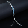 Men's 925 Sterling Silver Byzantine Bracelet Turquoise Gemstone Bali Chain