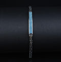 Men's 925 Sterling Silver Byzantine Bracelet Turquoise Gemstone Bali Chain