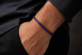 925 Silver Square Unisex Elegant Amethyst Tennis Bracelet