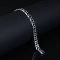 925 Silver 10MM Cuban Curb Chain Bracelet  Elegant Men Chain Bracelet