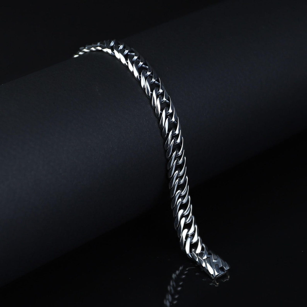 925 Silver 10MM Cuban Curb Chain Bracelet  Elegant Men Chain Bracelet