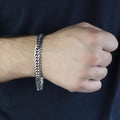 925 Silver 10MM Cuban Curb Chain Bracelet  Elegant Men Chain Bracelet