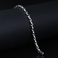 925 Silver Handmade Round Box Chain Men Elegant Chain Bracelet