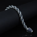 925 Silver 10mm Rope Chain Sapphire Stone Box Rope Chain Bracelet