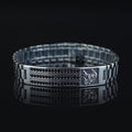 925 Sterling Silver Eagle Onyx Bracelet Men Handmade 10MM Watch Chain Gift