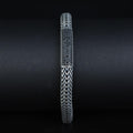 925 Silver Onyx Stone Foxtail 10mm Solid Silver Chain Bracelet