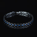 Turquoise Inlay Bracelet Men Oxidized Turquoise Turquoise Link Chain