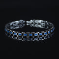 Turquoise Inlay Bracelet Men Oxidized Turquoise Turquoise Link Chain