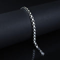 Silver Handmade Chain Pearl Mother Of Pearl Stone Link Bracelet