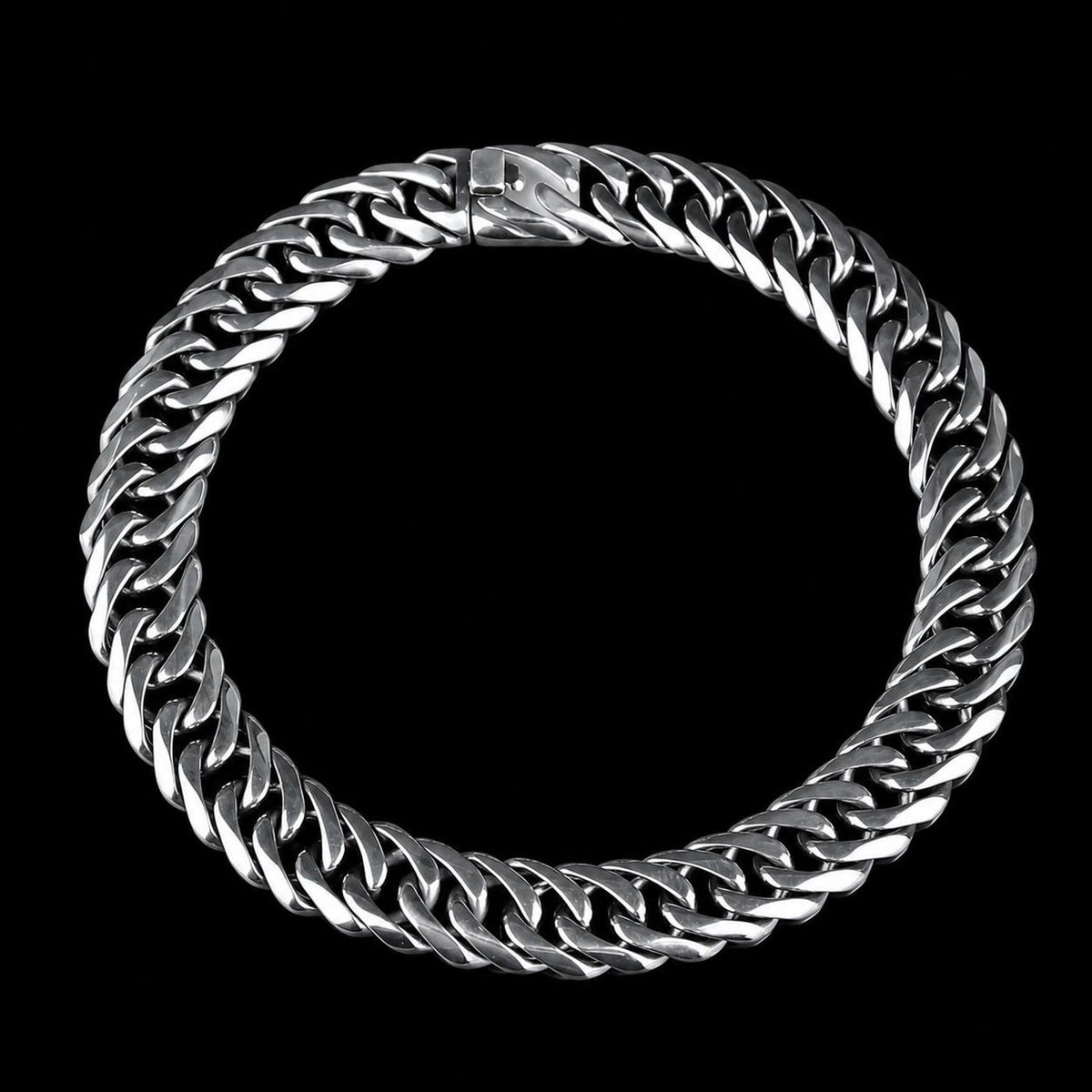 925 Silver 10MM Cuban Curb Chain Bracelet  Elegant Men Chain Bracelet