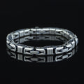 925 Silver Onyx Gemstone King Chain 7MM Byzantine Link Chain Bracelet