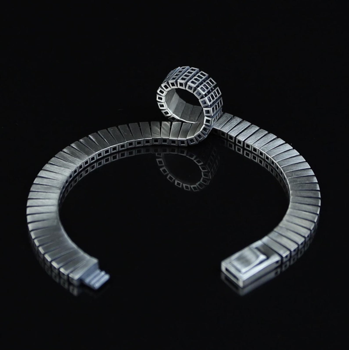 Men Silver Elegant Chain 7mm Watch Band Chain Bracelet