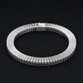 Men Silver Elegant Chain 7mm Watch Band Chain Bracelet