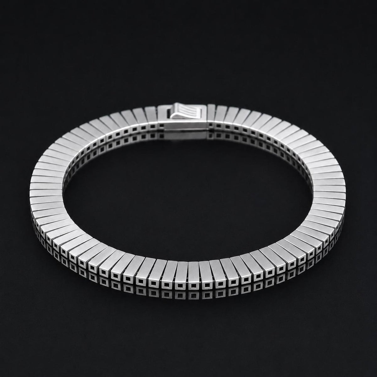 Men Silver Elegant Chain 7mm Watch Band Chain Bracelet