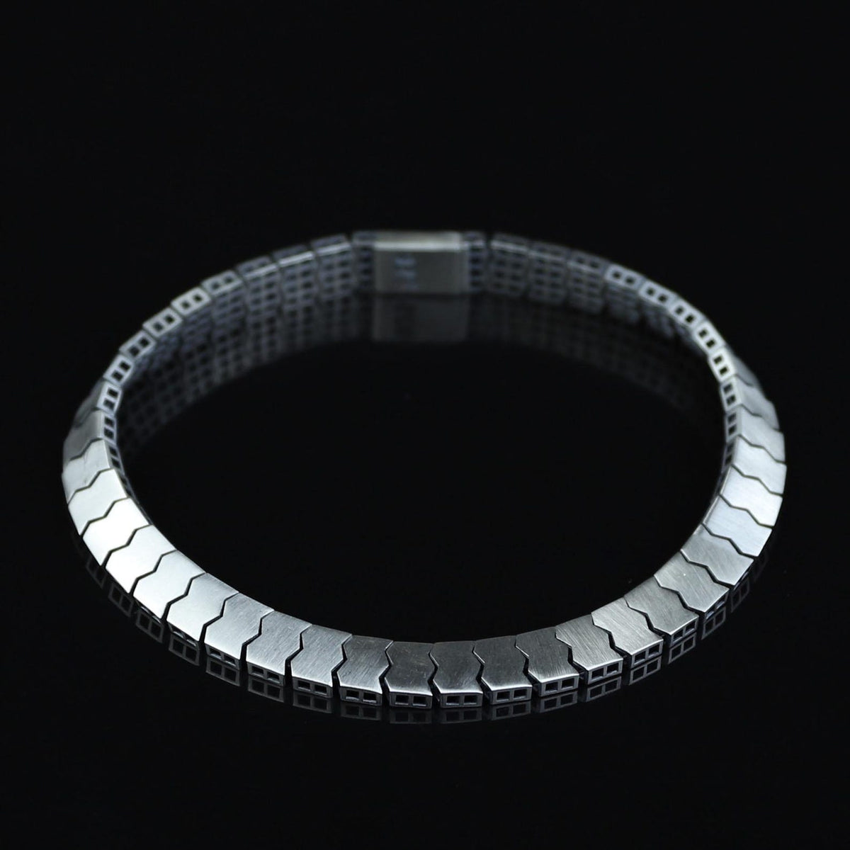 925 Sterling Silver Matte Elegant Silver Chain Bracelet