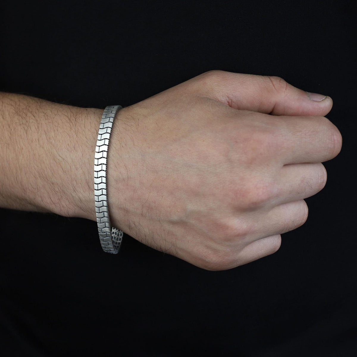 Men's 925 Sterling Silver 8MM Cuban Link Curb Chain Bracelet