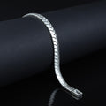 925 Silver Handmade Curb Chain Gourmet Elegant Chain Bracelet