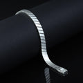 925 Silver Handmade Curb Chain Gourmet 8MM Cuban Chain Bracelet