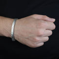 925 Silver Handmade Curb Chain Gourmet 8MM Cuban Chain Bracelet
