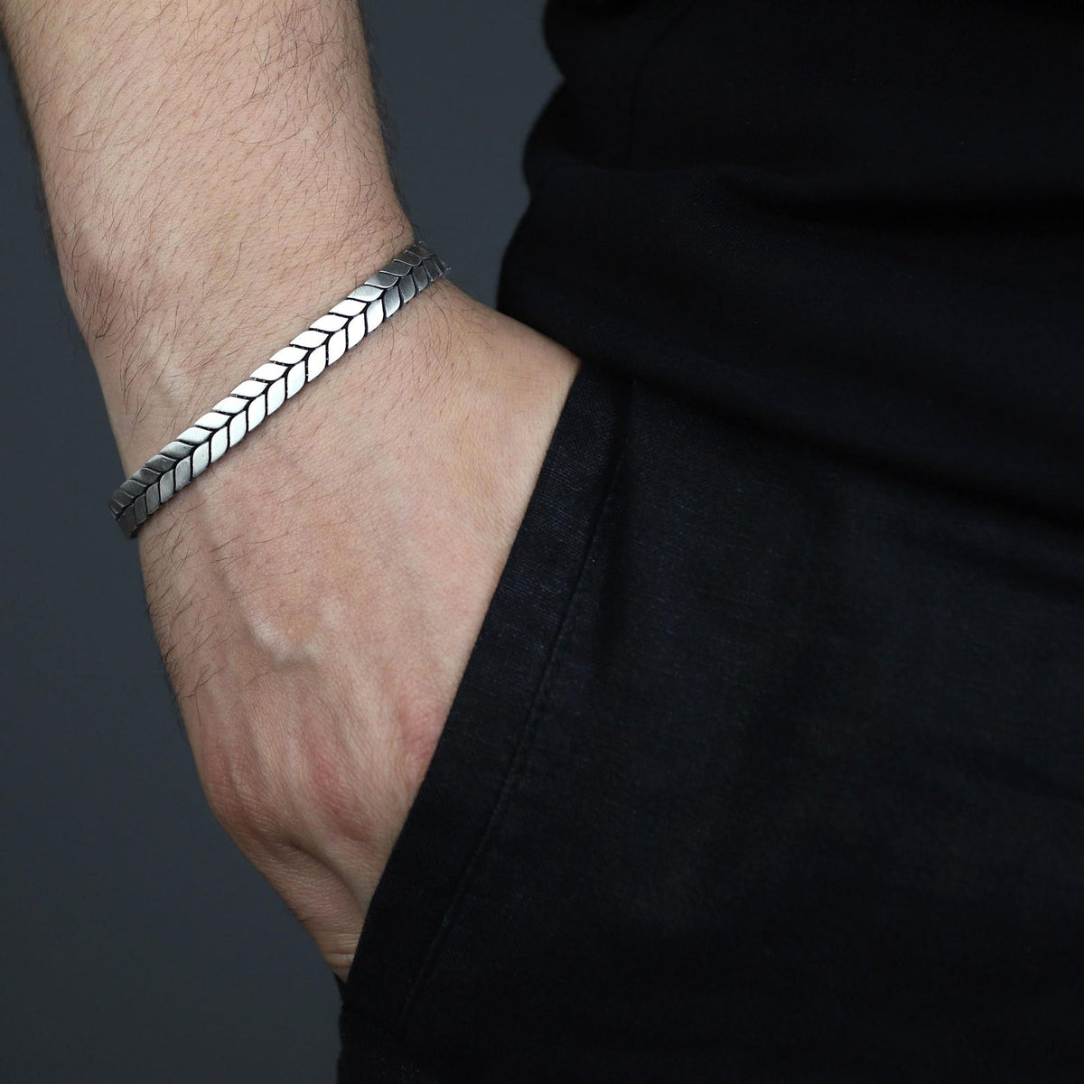 Men's 925 Sterling Silver Curb Chain Bracelet Solid Handmade Jewelry