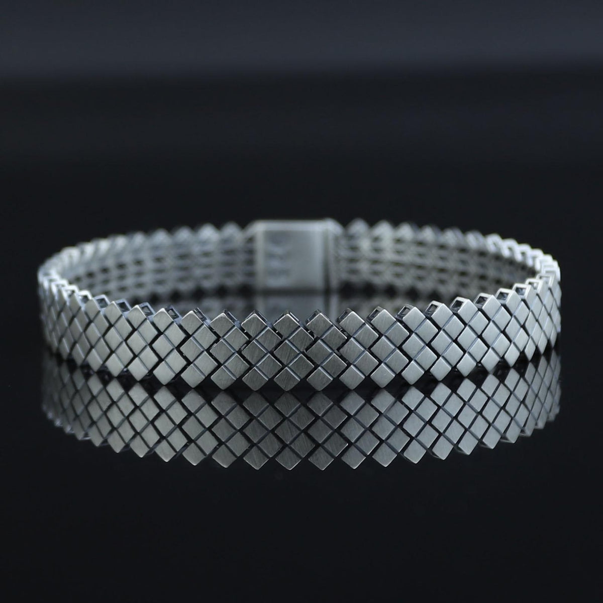 Solid 925 Sterling Silver 10MM Square Link Chain Bracelet Men's Jewelry