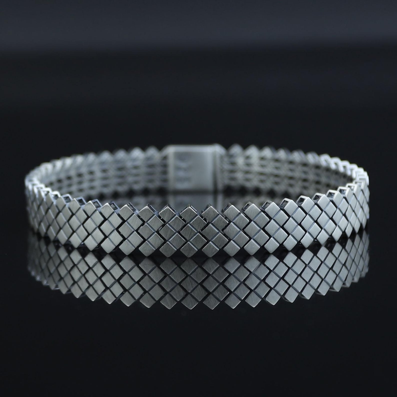 Solid 925 Sterling Silver 10MM Square Link Chain Bracelet Men's Jewelry