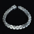 925 Sterling Silver Honeycomb Chain Bracelet for Men Handmade Luxury Jewelry