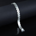925 Sterling Silver Honeycomb Chain Bracelet for Men Handmade Luxury Jewelry